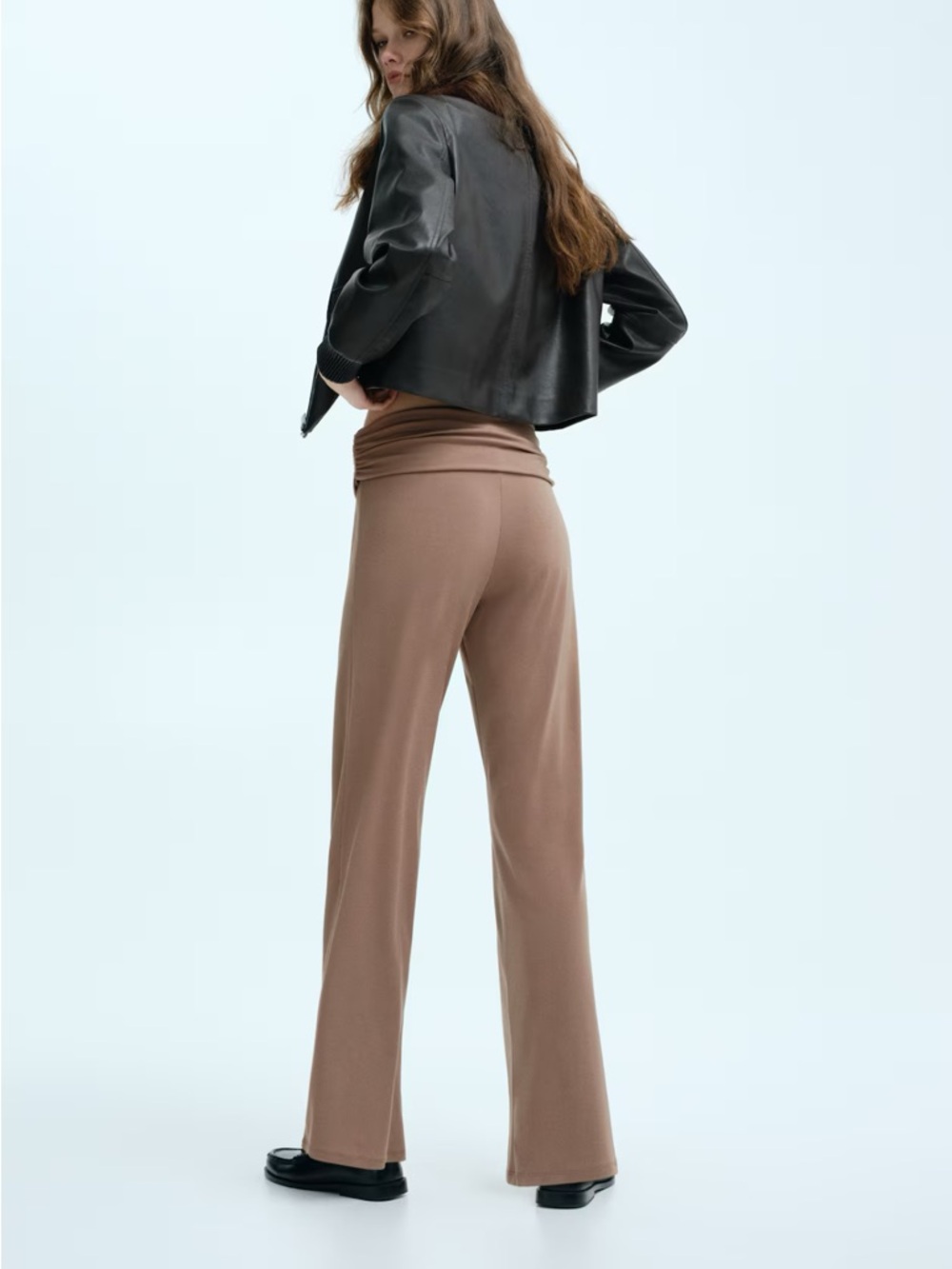 H&M DRAPED FINE-KNIT PANTS